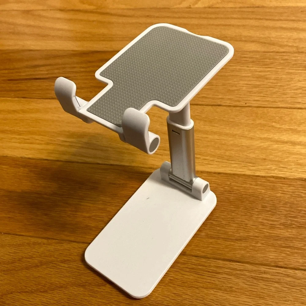 White and Grey Phone Stand